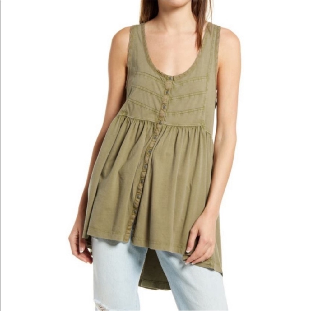 Free People | XL Olive Green Brooke Tunic Dress